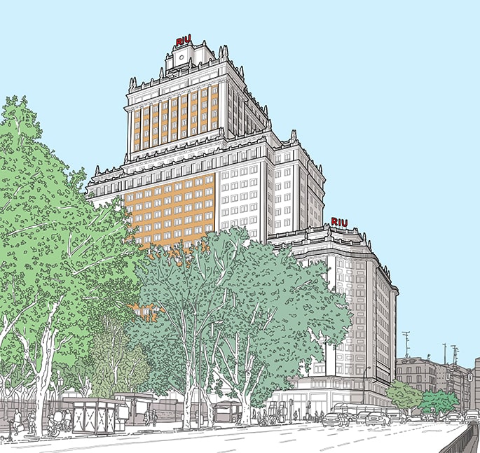 Opening of the Hotel Riu Plaza España